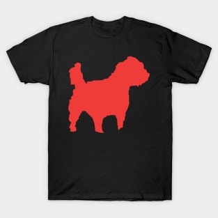 Ruff Dog Abstract in Red T-Shirt
